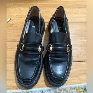 Zara chunky lugsole loafers